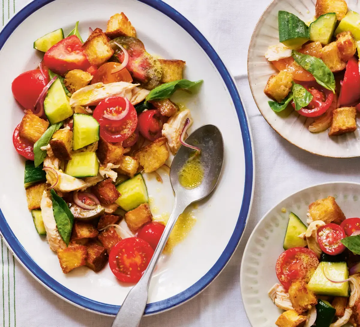 Chicken Panzanella with a Crumpet Twist