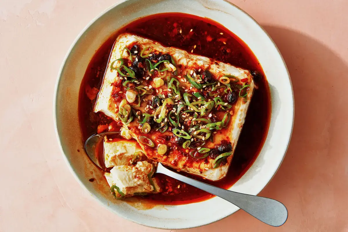 Cold Silken Tofu with Chili Crisp Dressing: A Refreshing Summer Dish