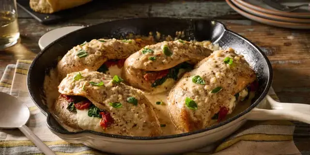 Creamy Tuscan Stuffed Chicken