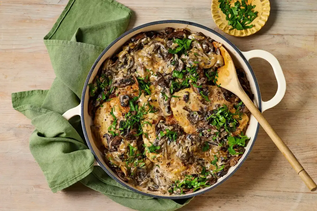 Crispy Chicken with Marsala Sauce
