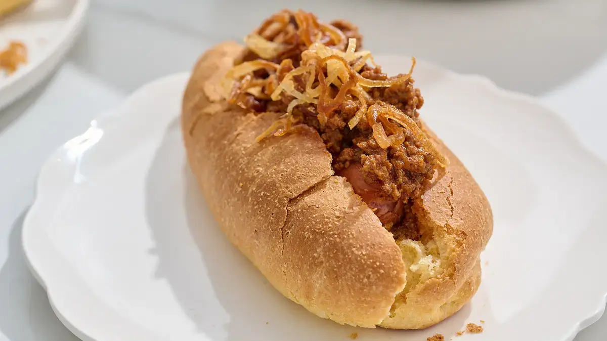 Elevated Chili Dogs with Cornbread Buns