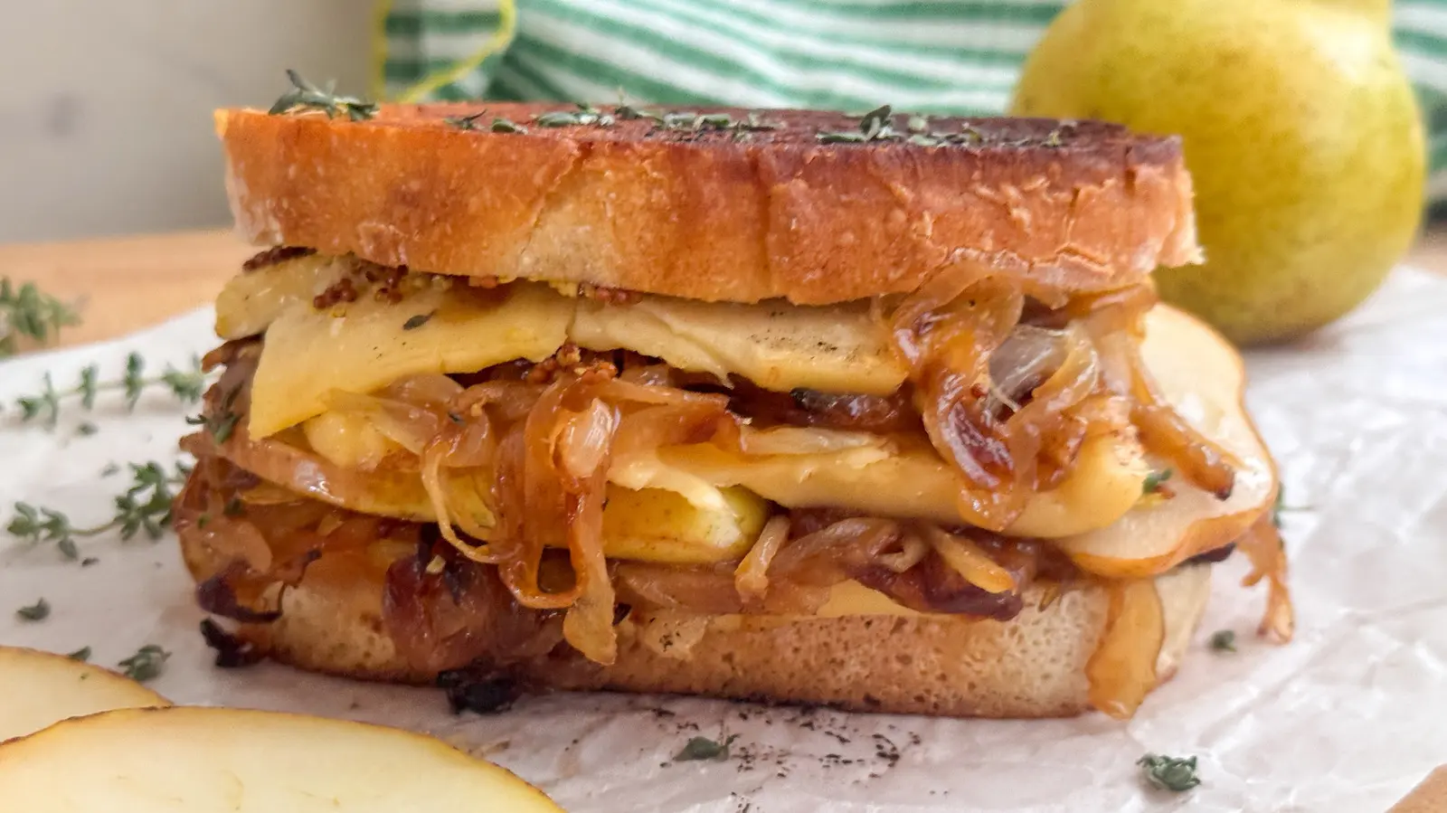 Pear and Gouda Grilled Cheese Recipe Offers a Sweet and Savory Lunch Twist