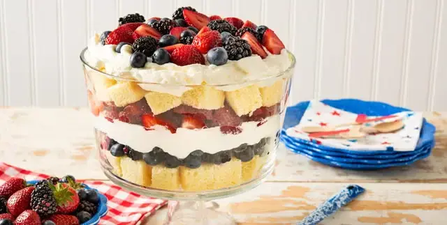 Red, White, and Blue Trifle