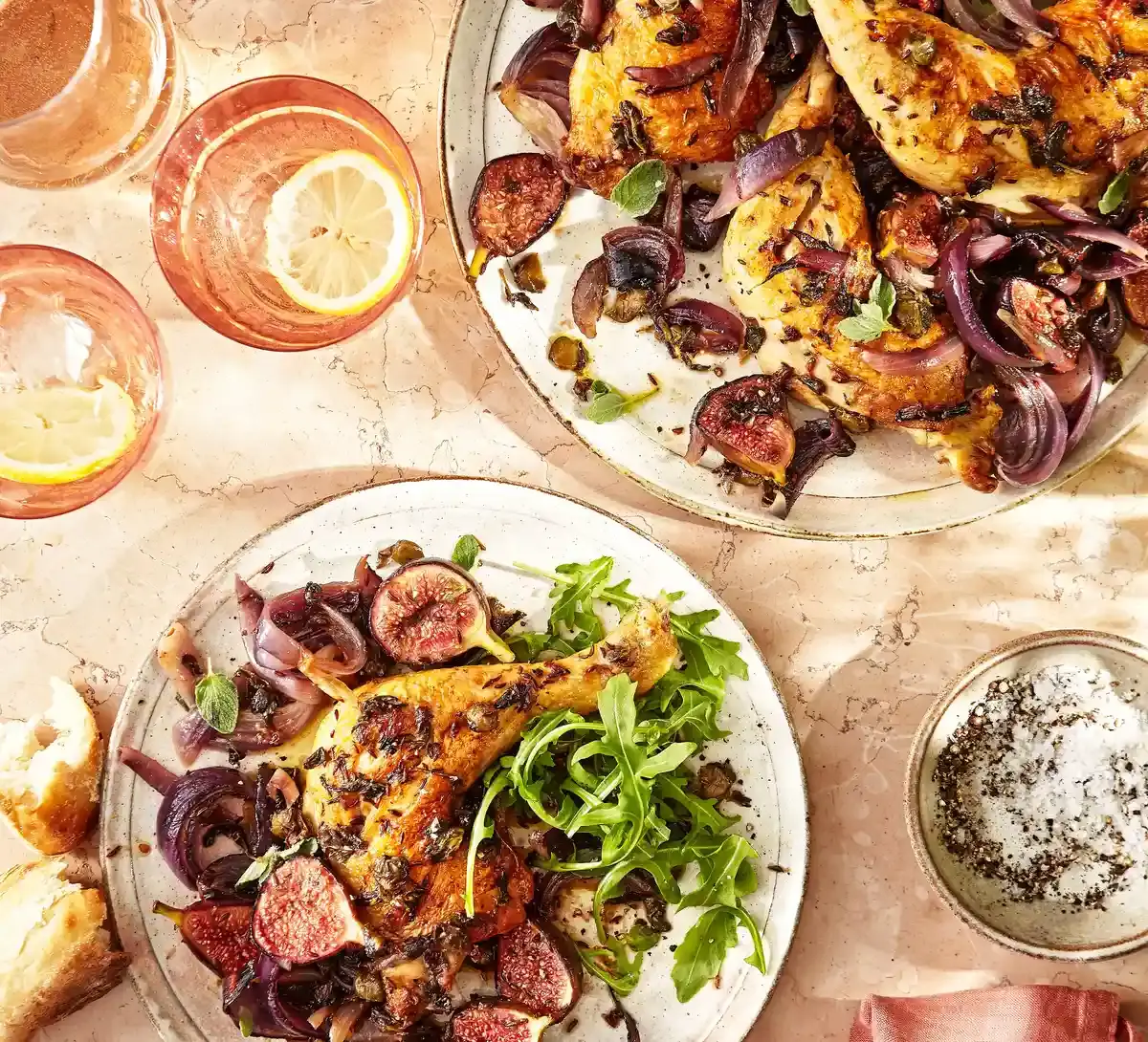 Roasted Chicken Legs with Figs and a Twist