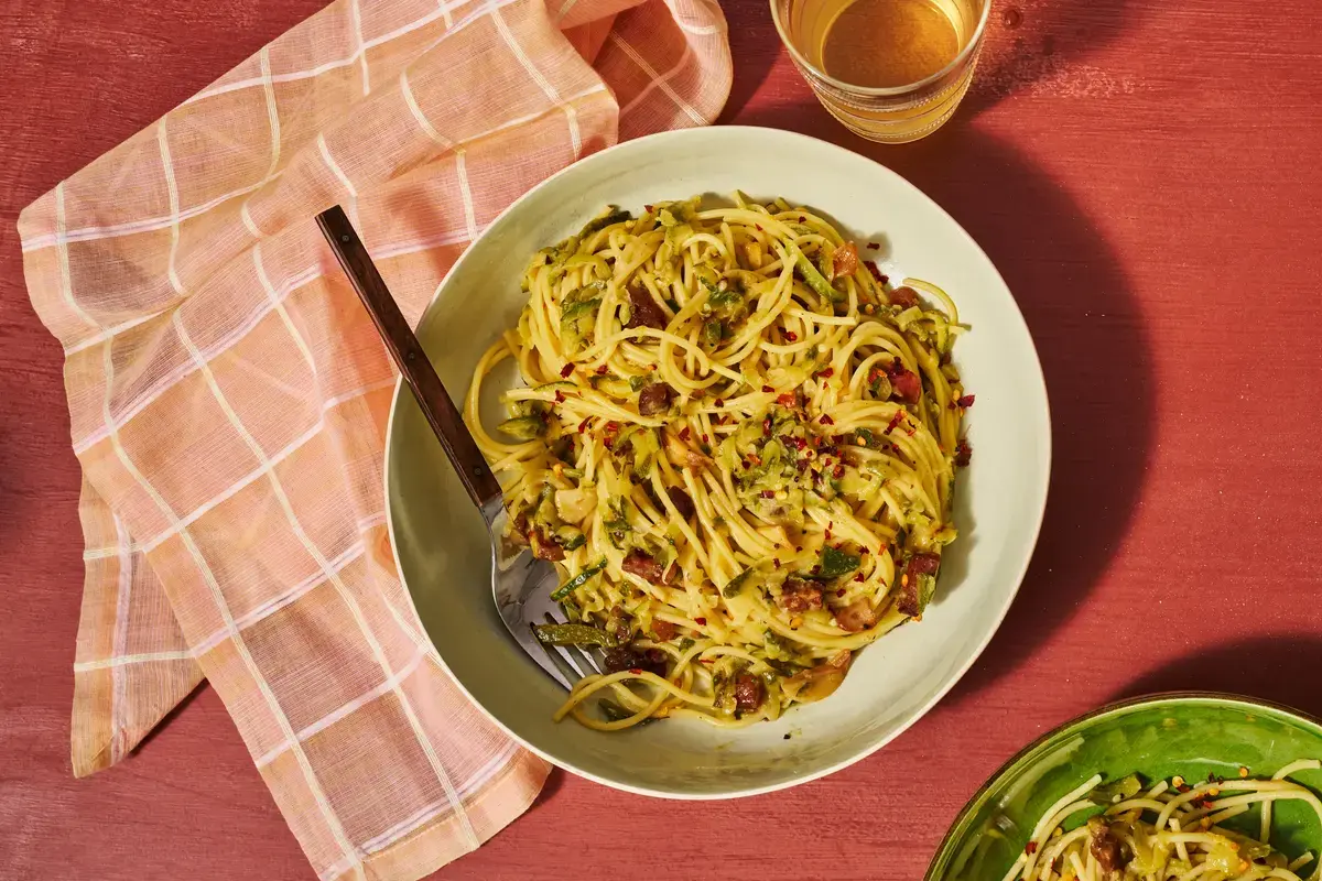 Spaghetti Dish Reinvents Classic with Zucchini Focus