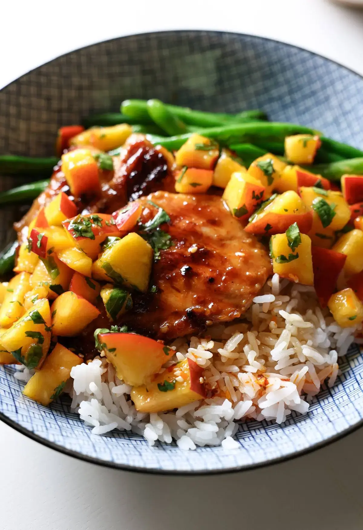 Teriyaki Chicken with Ginger Peaches