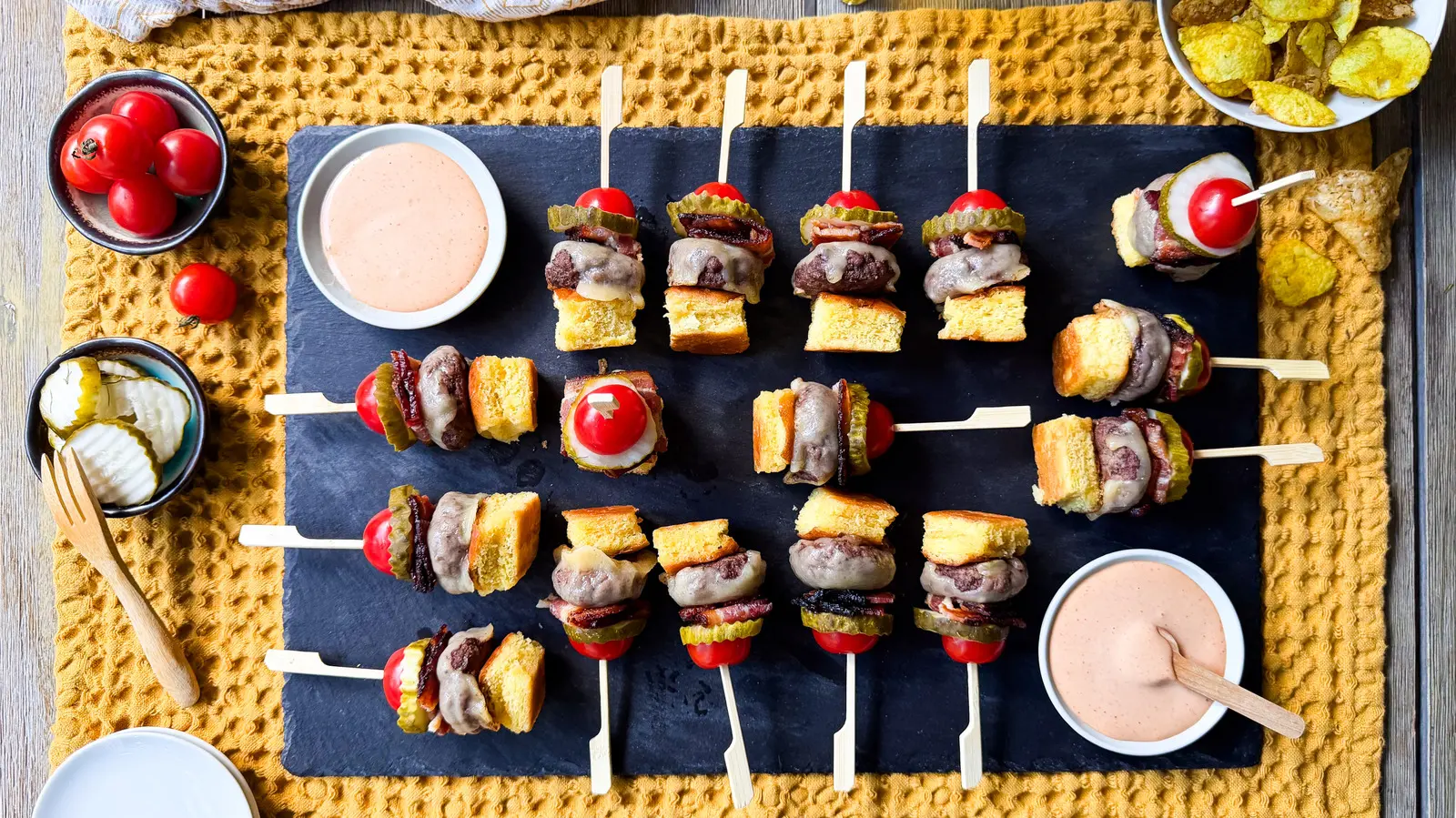 Cheeseburger Skewers Bring Bite-Sized Flair to Summer Gatherings