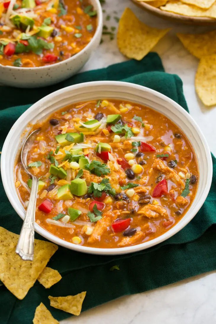 Cheesy Chicken Enchilada Soup