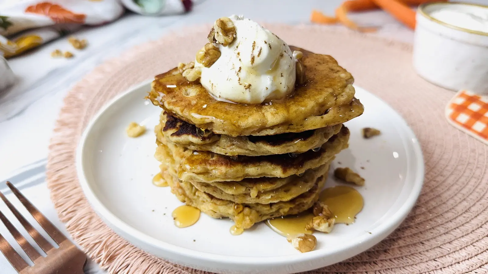 Carrot Cake Pancakes Bring Breakfast to Life with Spiced Sweetness