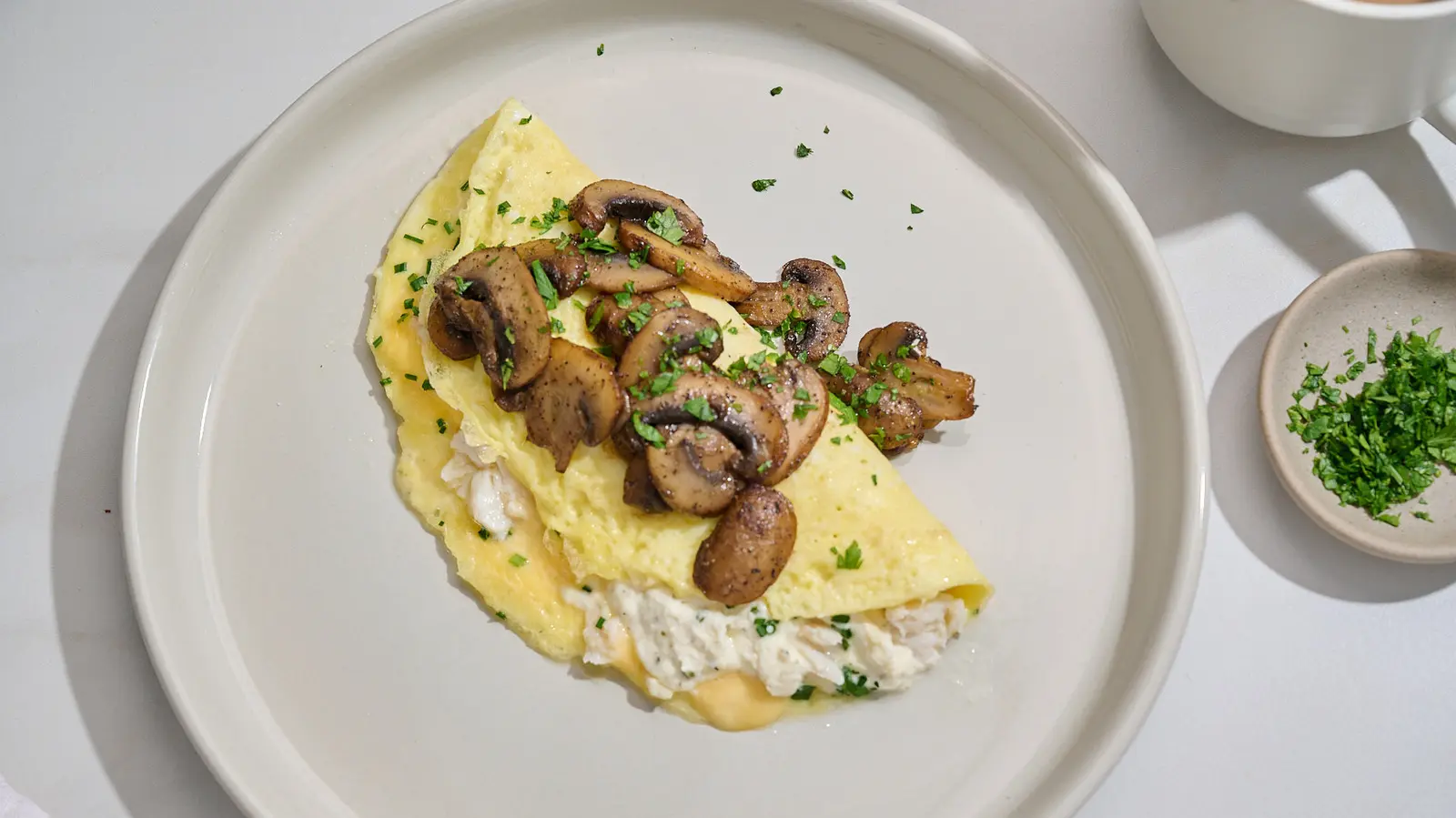 Crab and Cremini Omelet: A Luxurious Breakfast Twist