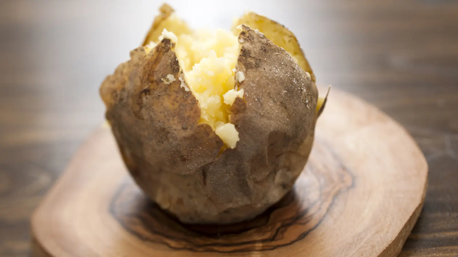 Cream of mushroom soup elevates baked potatoes into a complete meal