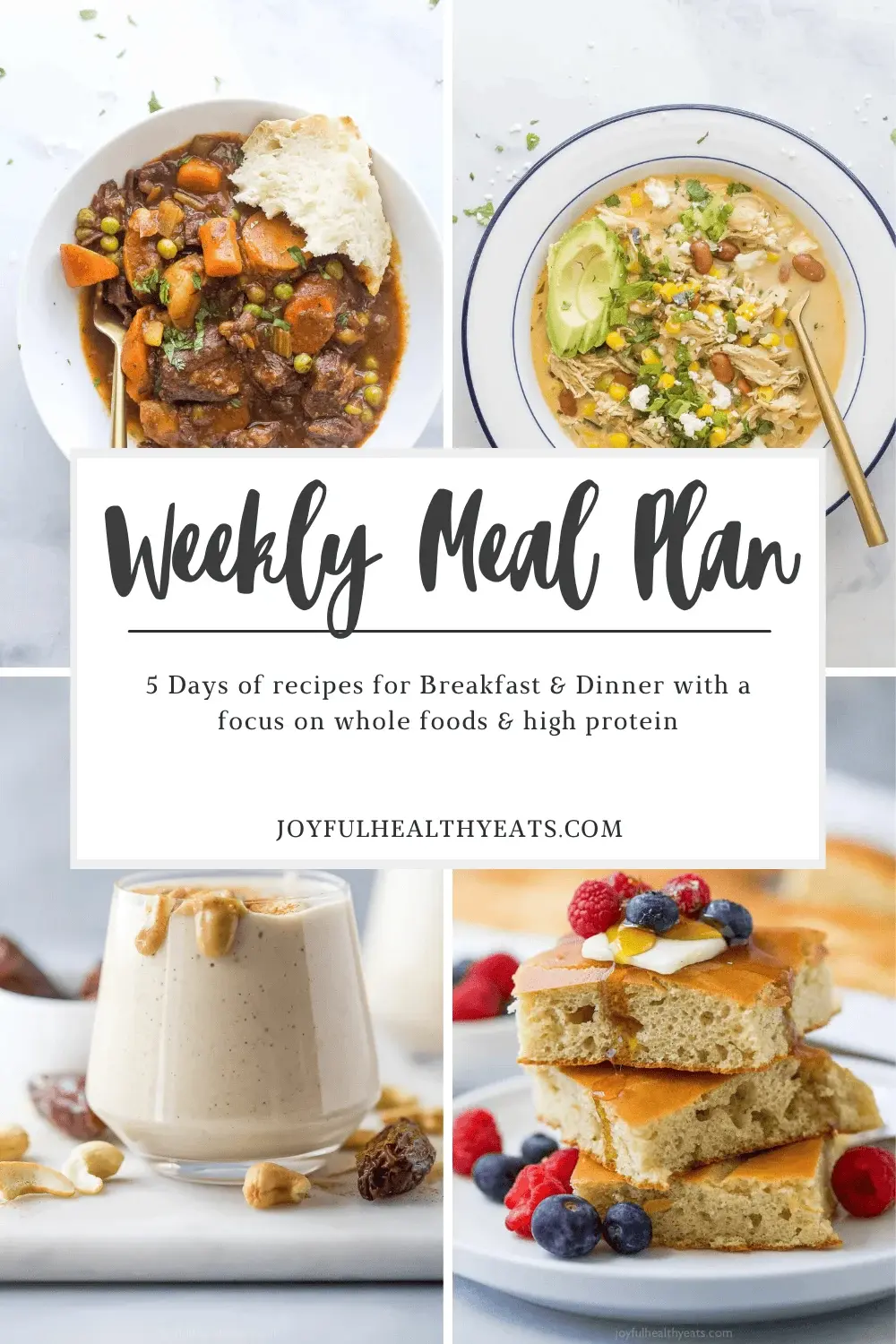 Five-Day Healthy Meal Plan Features High-Protein Breakfasts and Dinners
