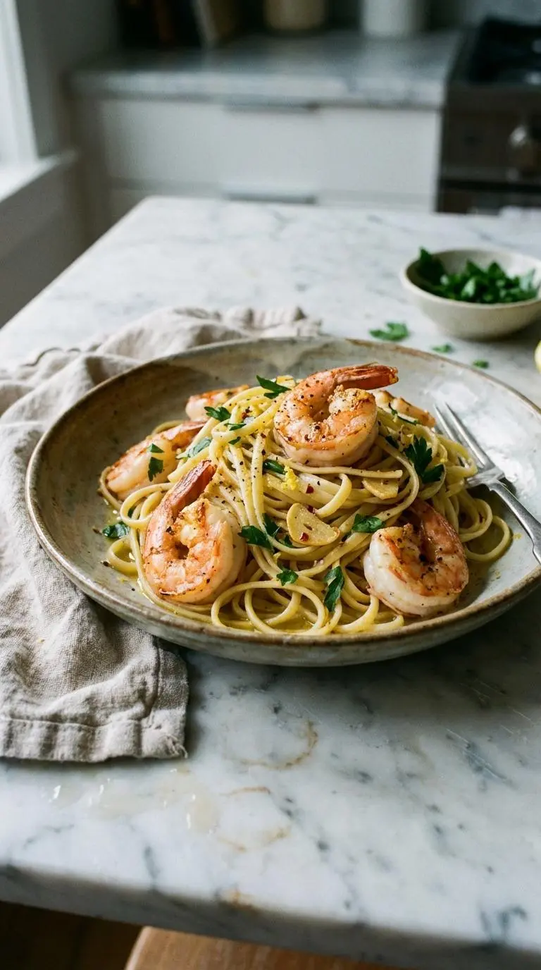 Lemony Shrimp Scampi with Linguine: A Simple Weeknight Triumph
