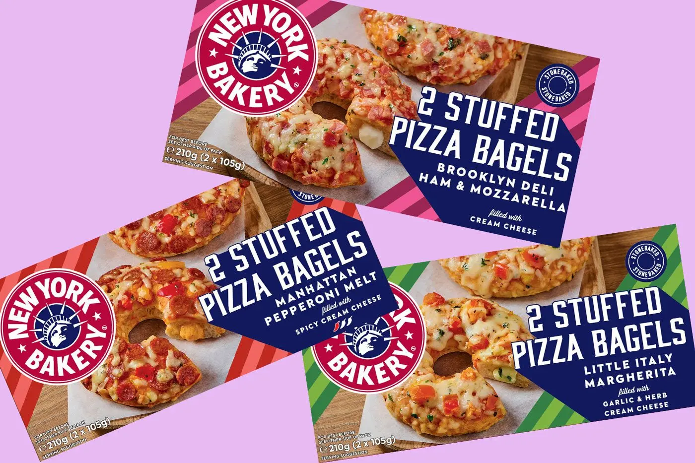 New York Bakery Launches Stuffed Pizza Bagels at Tesco