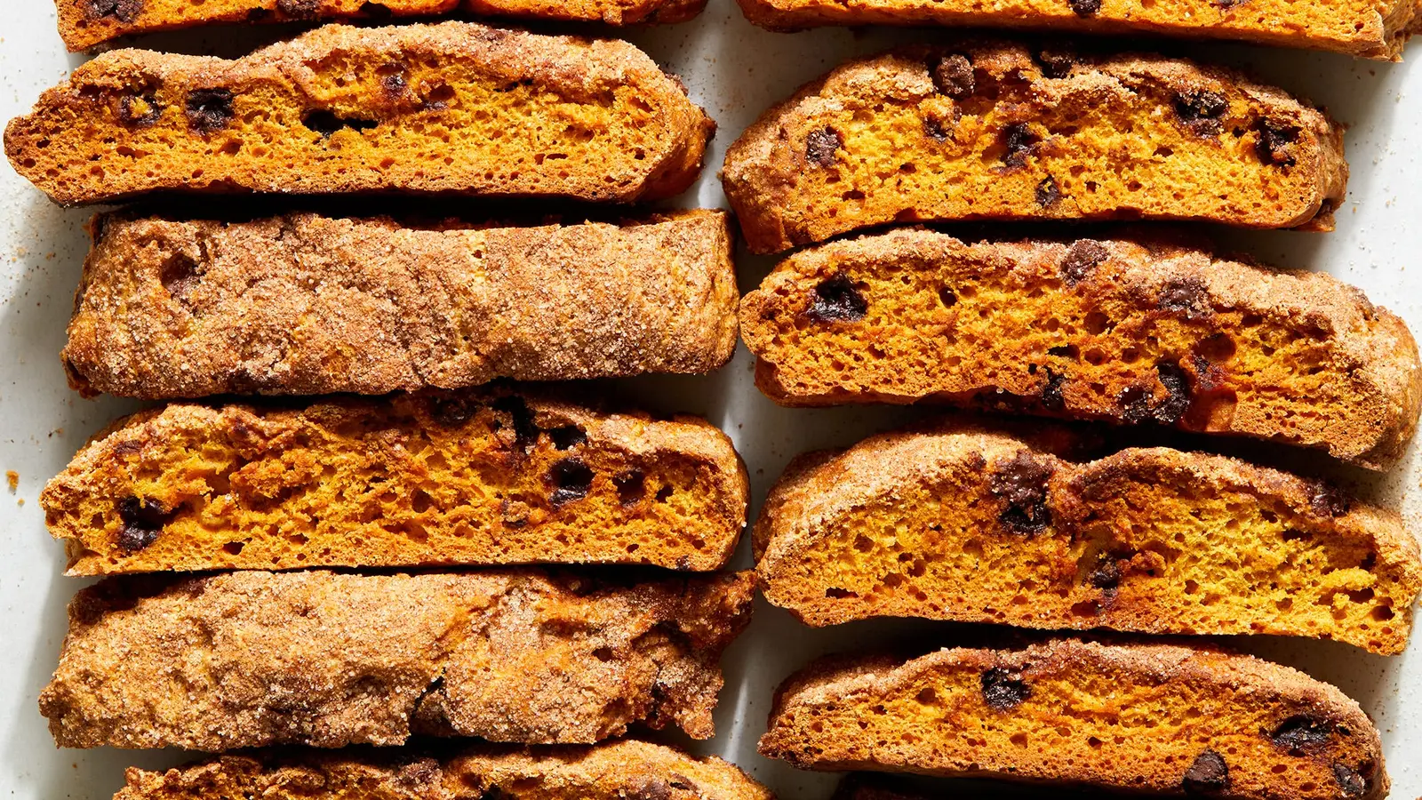 Pumpkin Spice Chocolate Chip Biscotti