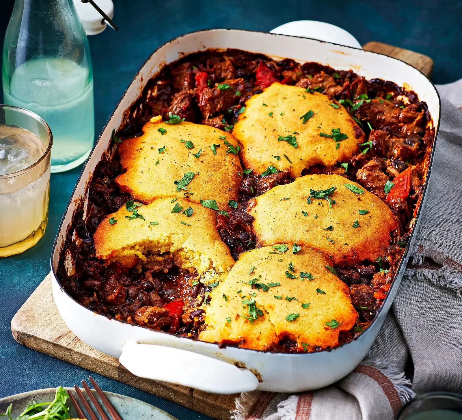 Slow Cooker Beef Stew With Cornbread Dumplings