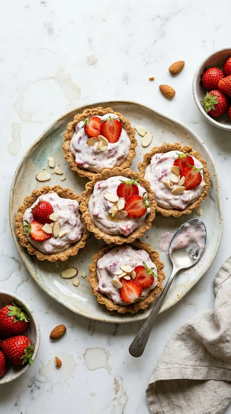 Strawberry Yogurt Tartelette: A Nutty Twist on a Classic Dessert
