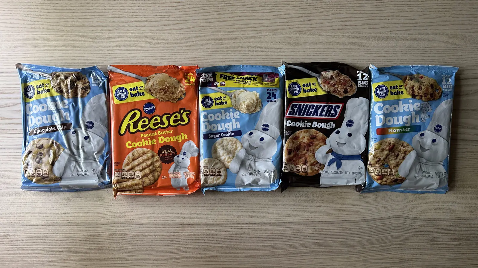 Pillsbury’s Ready‑to‑Bake Cookie Dough: A Taste Test Ranks Five Flavors