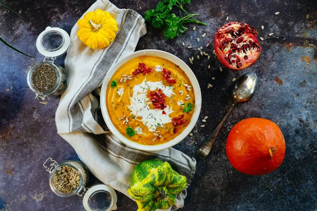 Velvety Pumpkin Soup Blends Coconut Milk and Curry for Rich Flavor