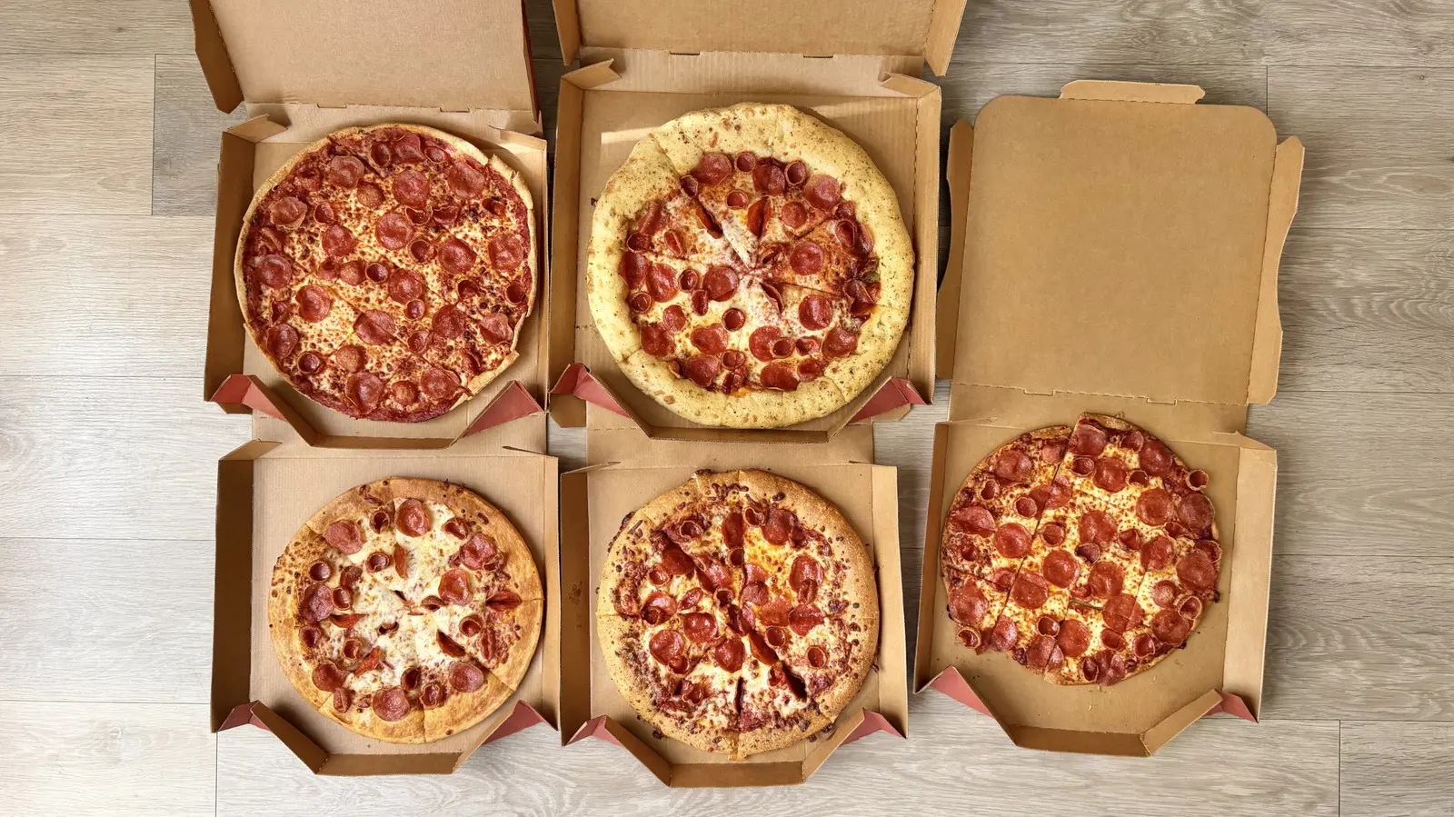 Pizza Hut offers five distinct crust styles for customers to choose from