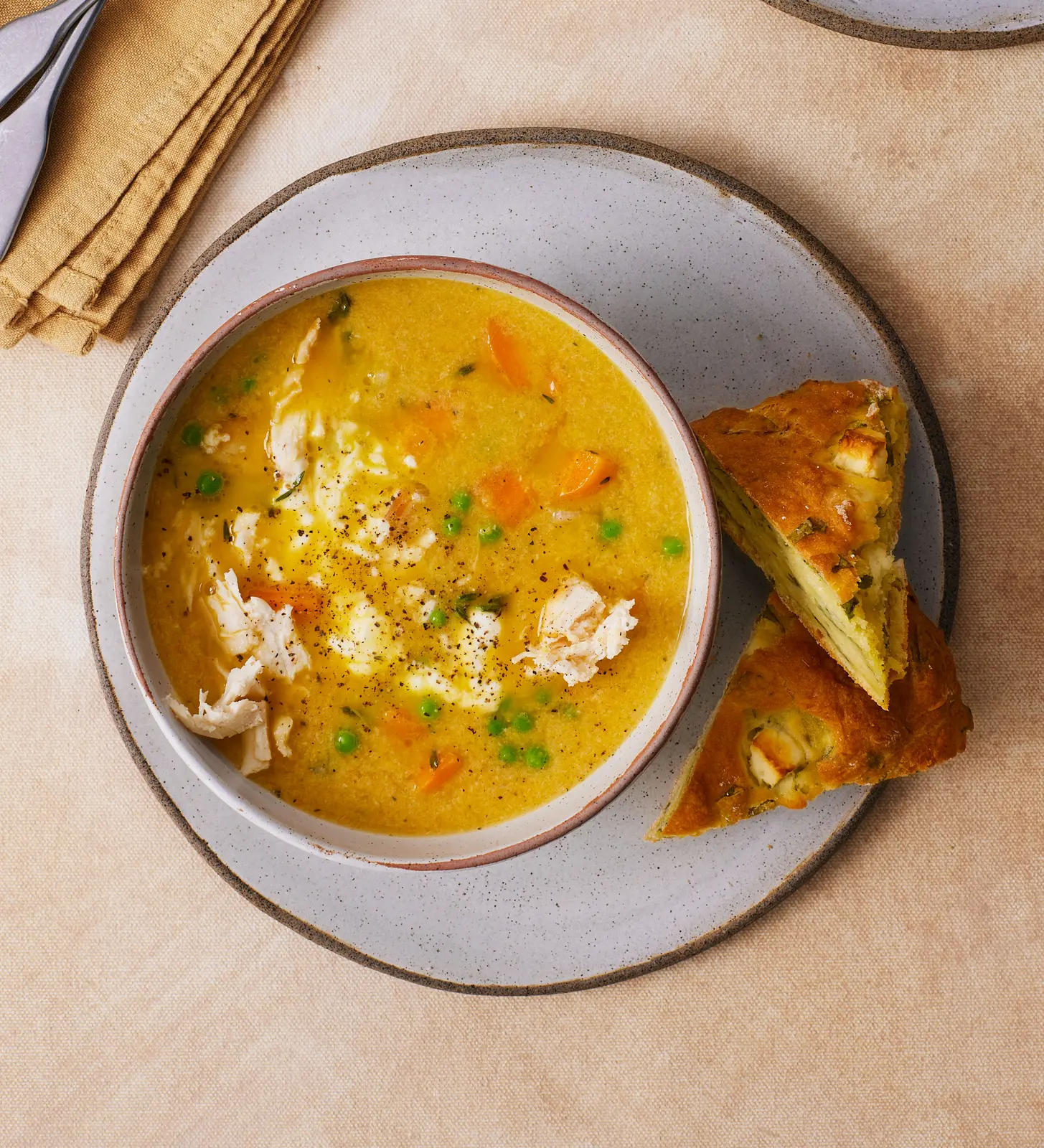 Chicken Soup with Garlic Yogurt: A Leftover Chicken Make‑over