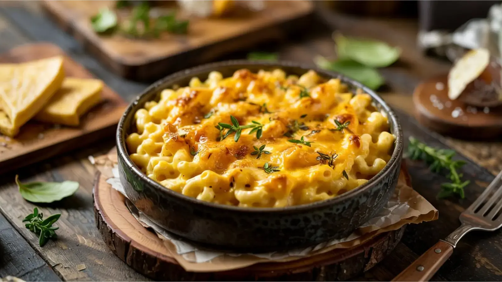 Baked Mac and Cheese Gets a Hearty Upgrade with Savory Topping