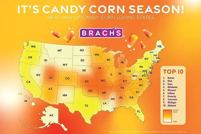 Candy Corn Mania: New State Crowned as Sweetest