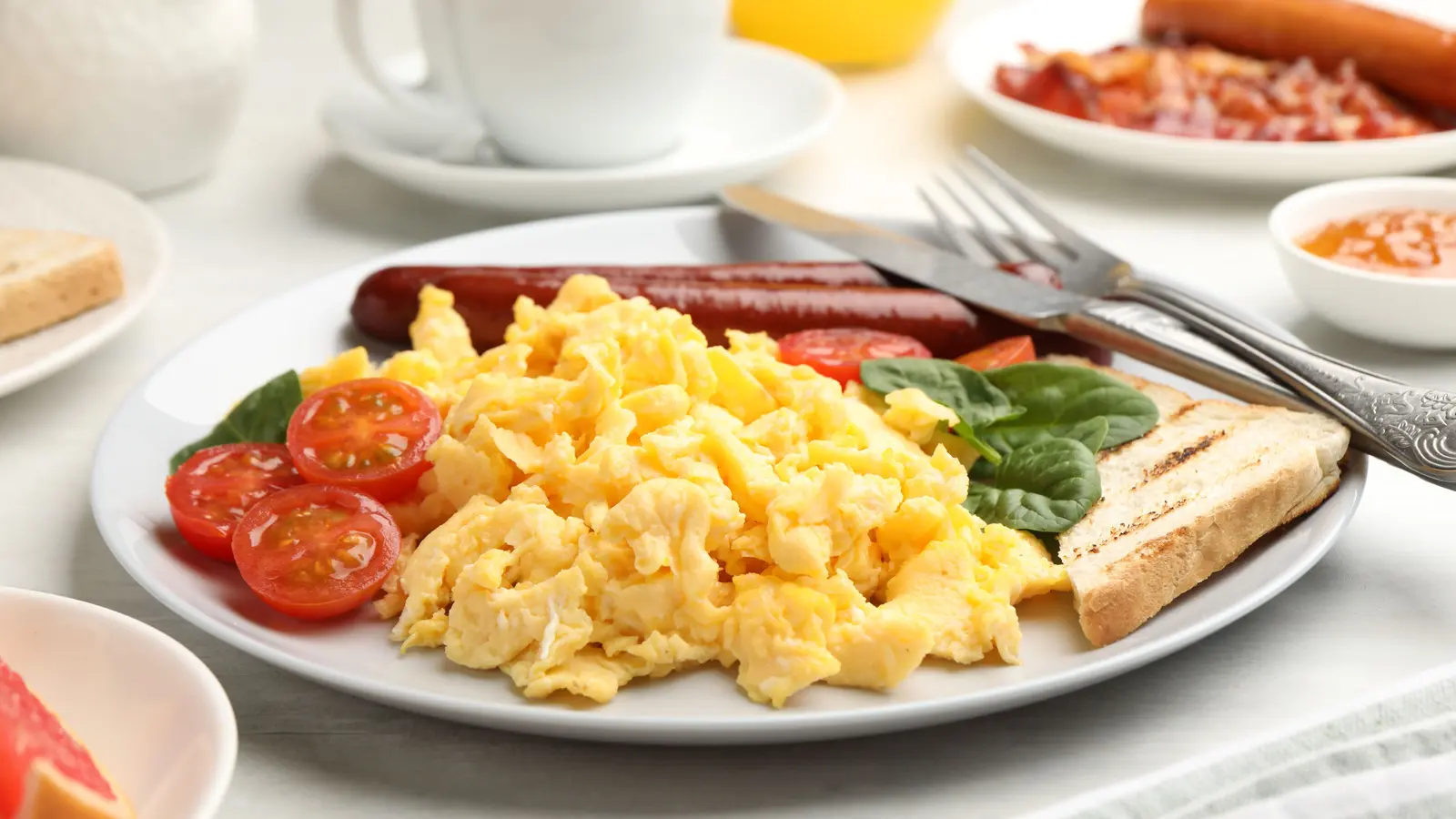 Canned pantry staples transform plain scrambled eggs into a flavorful meal