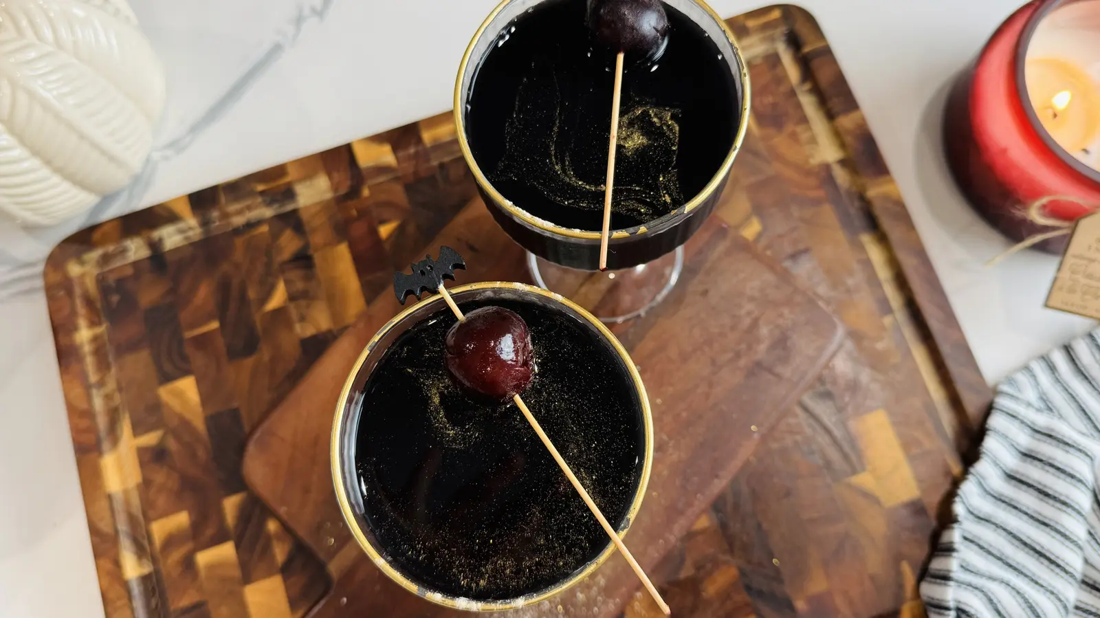Chocolate Cherry Black Magic Cocktail for Halloween