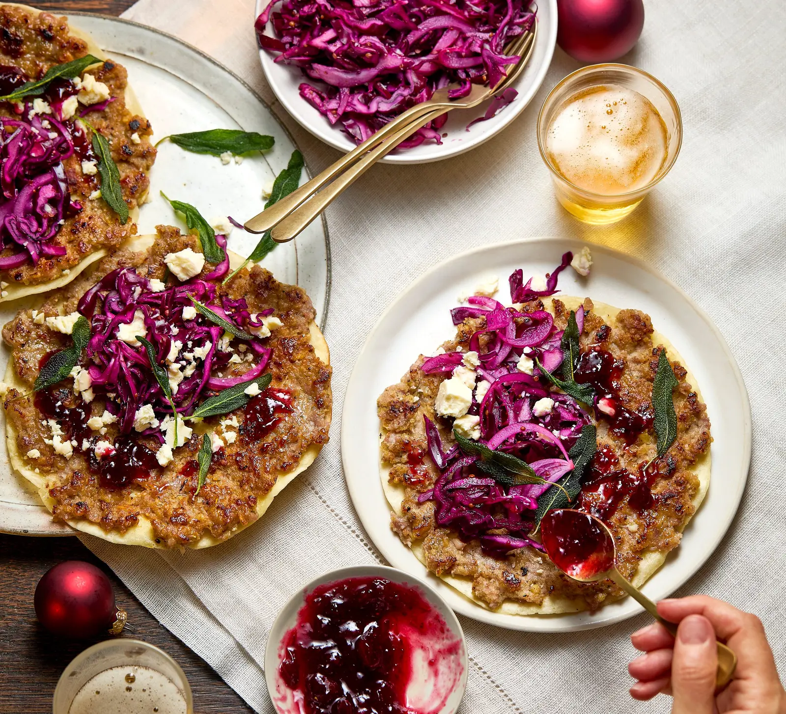 Christmas‑Season Smash Tacos with Pickled Red Cabbage