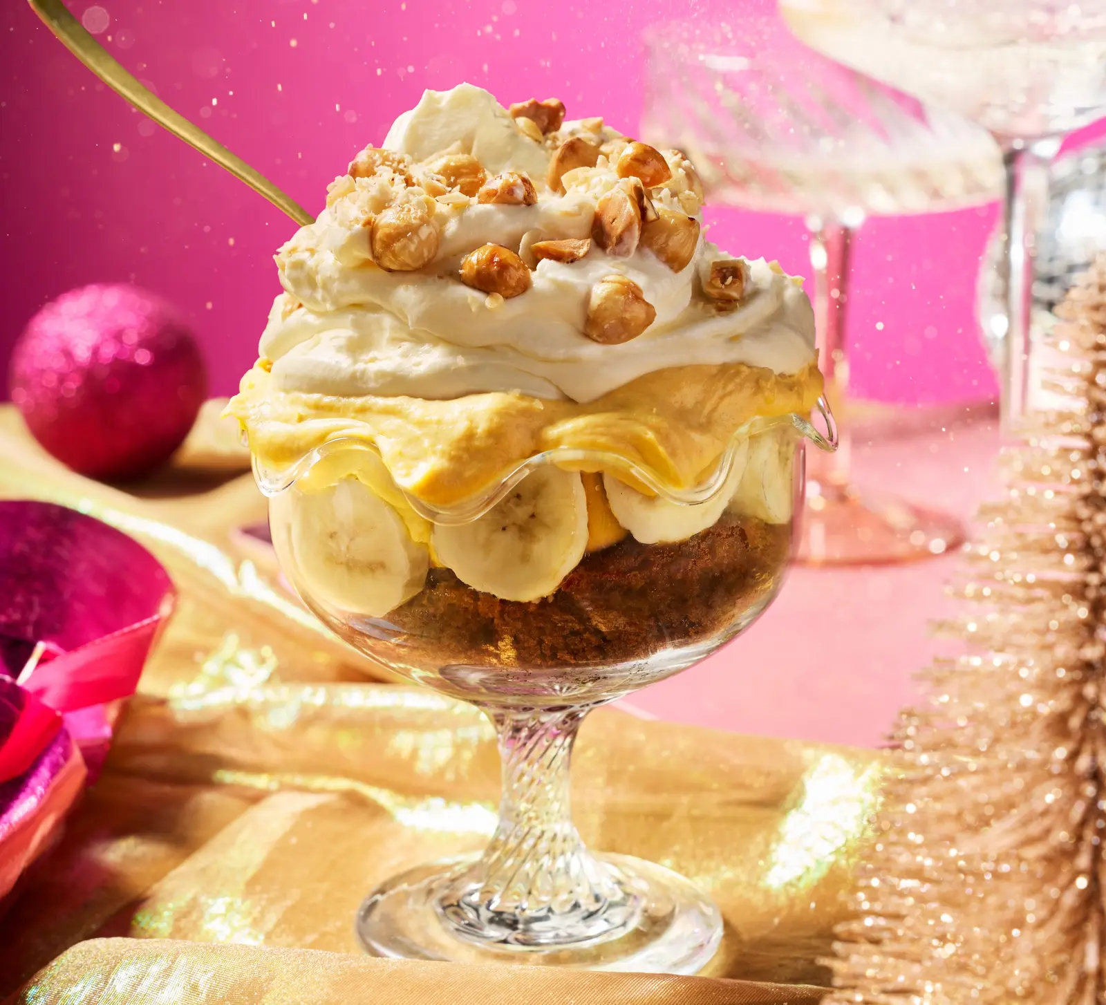Elevated Banana Trifle Desserts for Dinner Parties