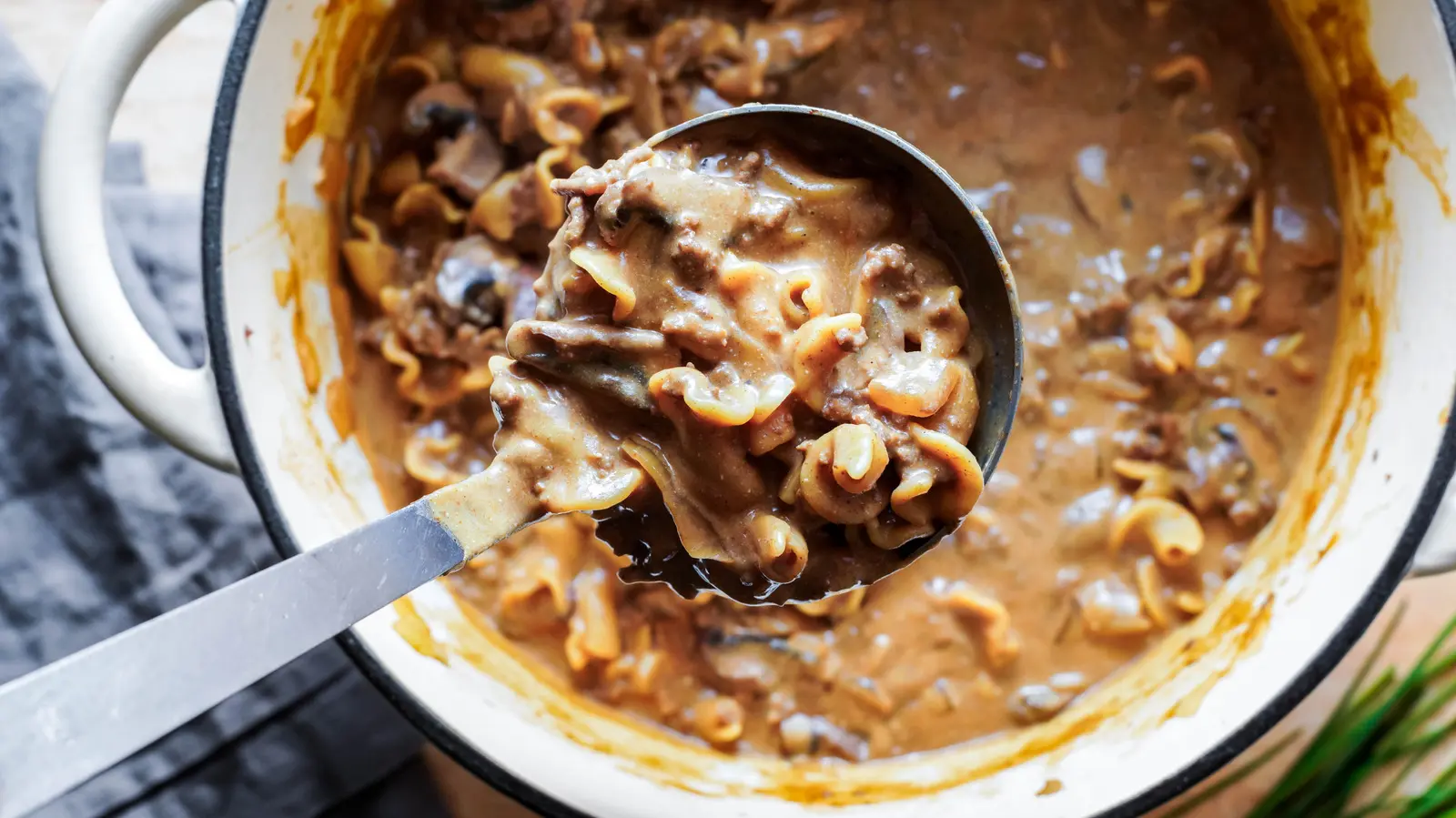 Transform Greek Yogurt and Ground Beef Into a Simple Stroganoff