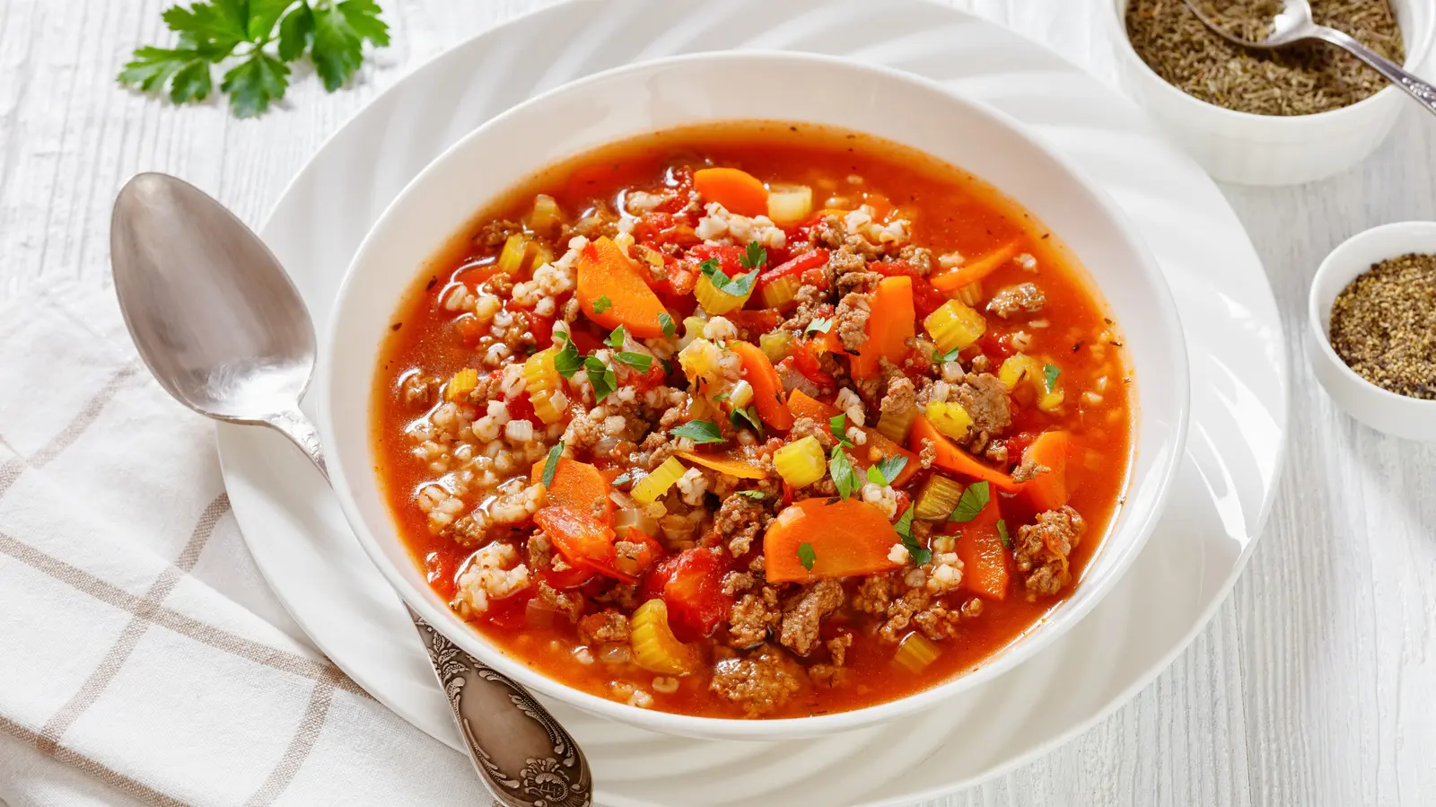 Quick Weeknight Soup Hack Uses Canned Base and Ground Beef