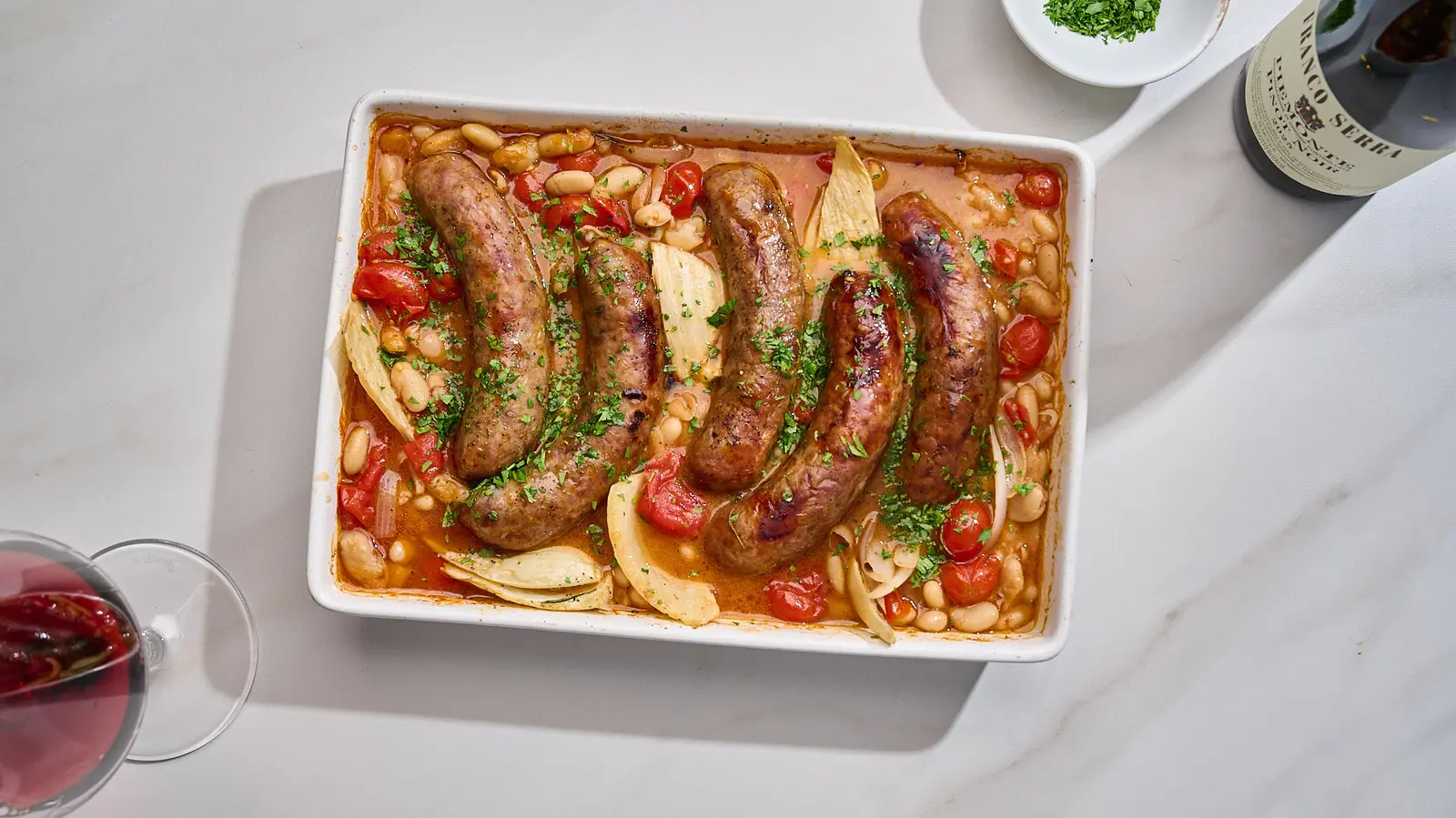 Rustic One‑Pan Sausage and Cannellini Bean Dinner