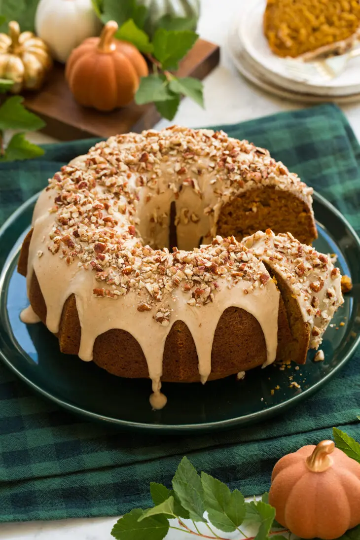 Spiced Pumpkin Bundt Cake with Browned Butter Glaze