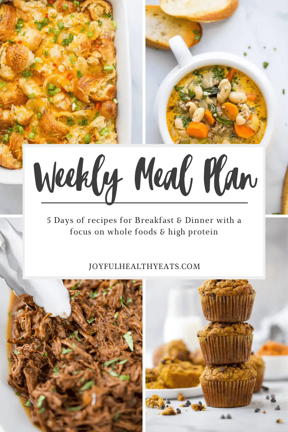 Weekly Meal Plan #39 Offers Five Days of Simple High-Protein Breakfasts and Dinners